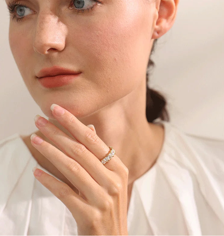 Bague Cœur Éternité - CRISTAL & ZIRCON