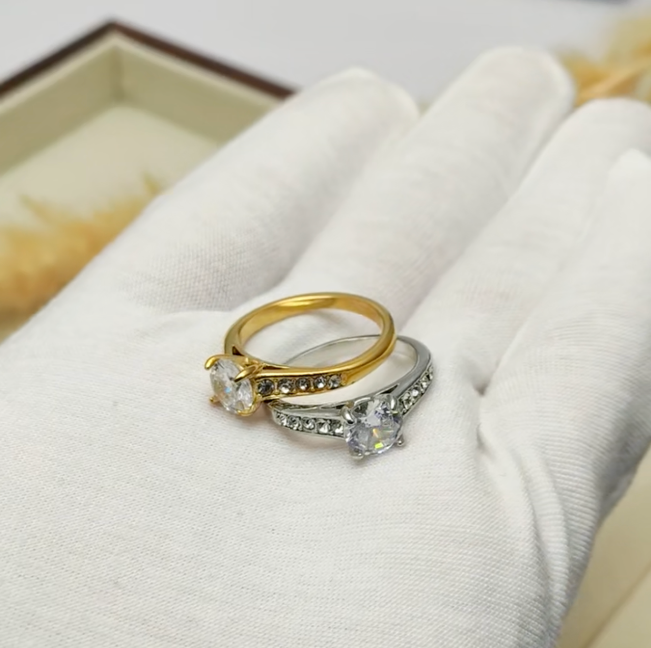 Bague Solitaire - CRISTAL & ZIRCON