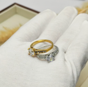 Bague Solitaire - CRISTAL & ZIRCON