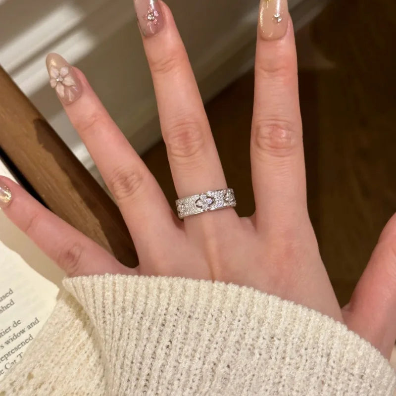 Anneau Ajustable Serti - CRISTAL & ZIRCON