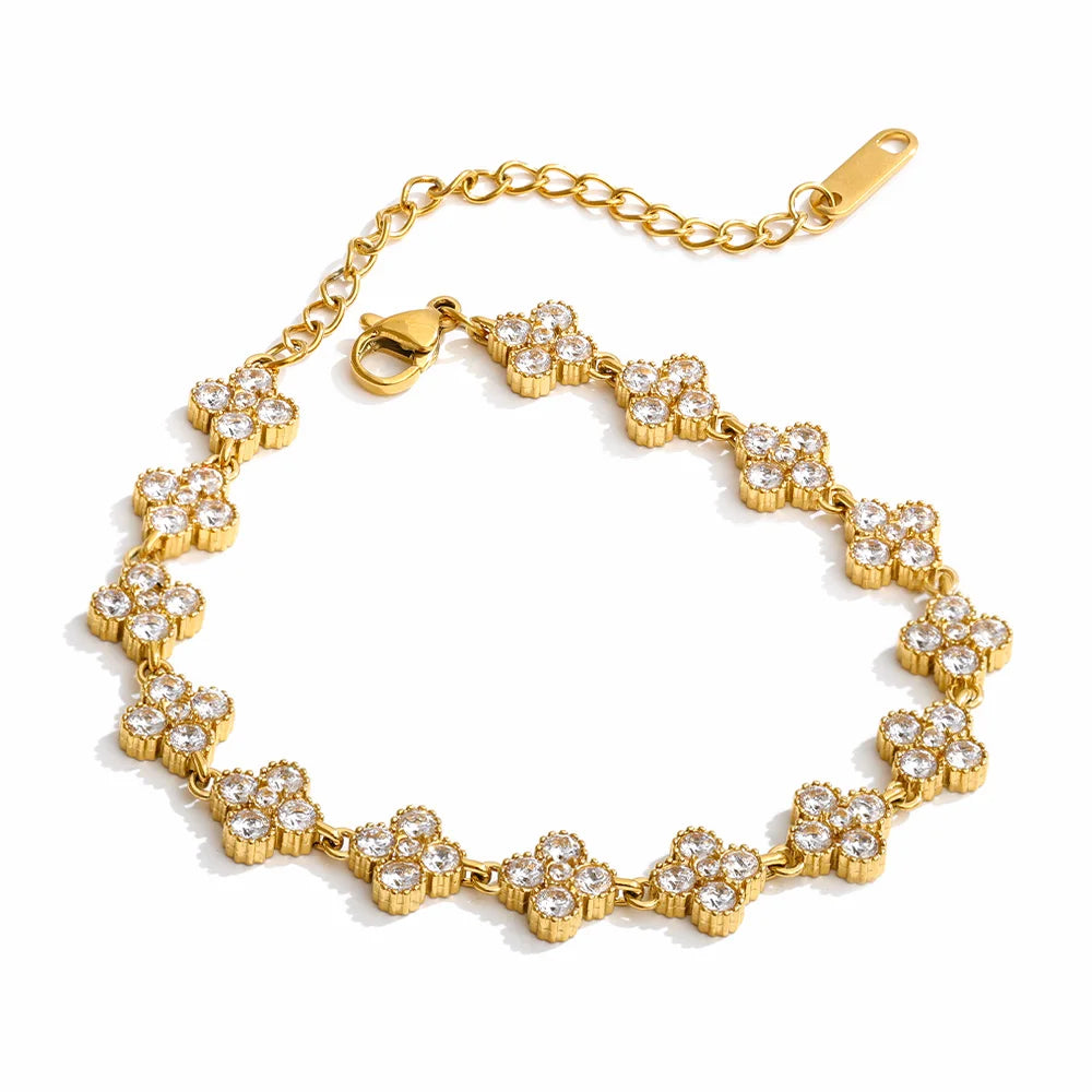 Bracelet Étoiles Serties - CRISTAL & ZIRCON