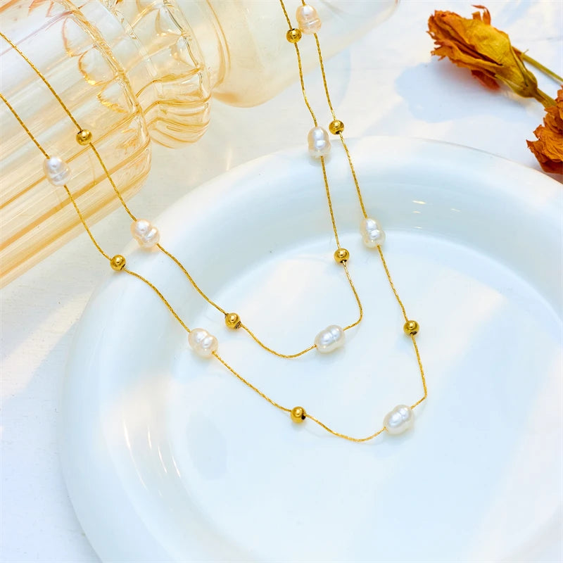Collar Doble de Perlas - SEYCHELLES