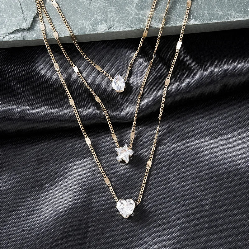 Collier Triple Rang - CRISTAL & ZIRCON