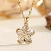 Collier Pendentif Fleur Saphir - NAWARA