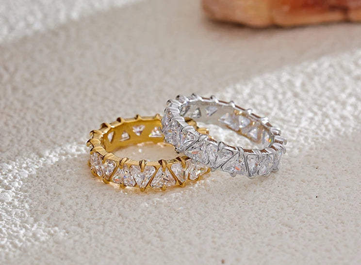 Bague Cœur Éternité - CRISTAL & ZIRCON