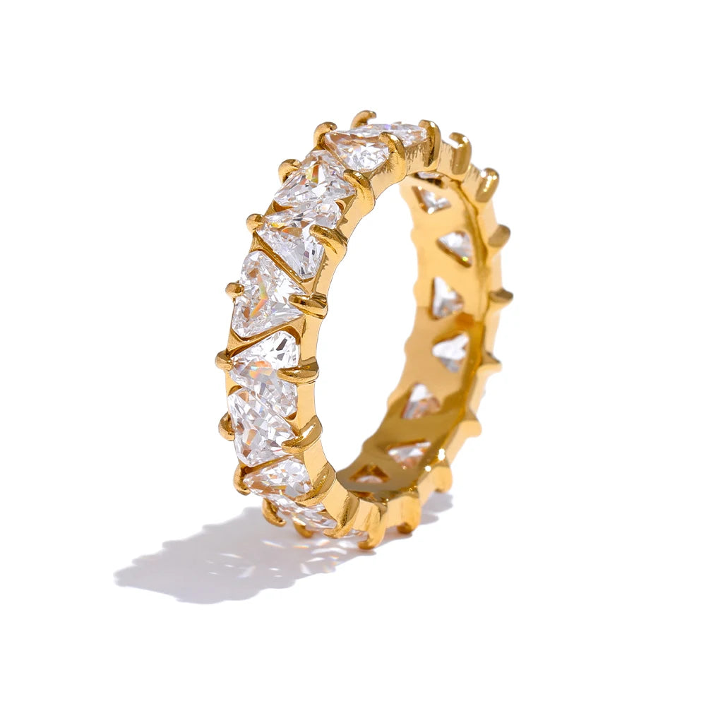Bague Cœur Éternité - CRISTAL & ZIRCON