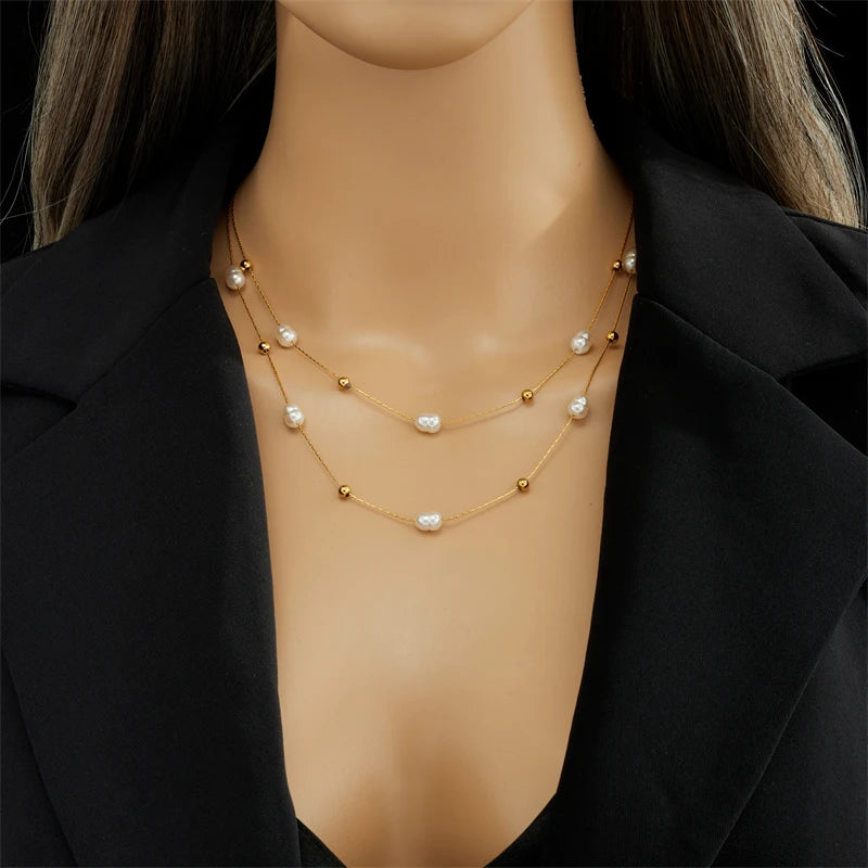 Collar Doble de Perlas - SEYCHELLES