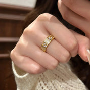 Anneau Ajustable Serti - CRISTAL & ZIRCON