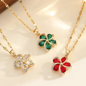 Collier Pendentif Fleur Saphir - NAWARA
