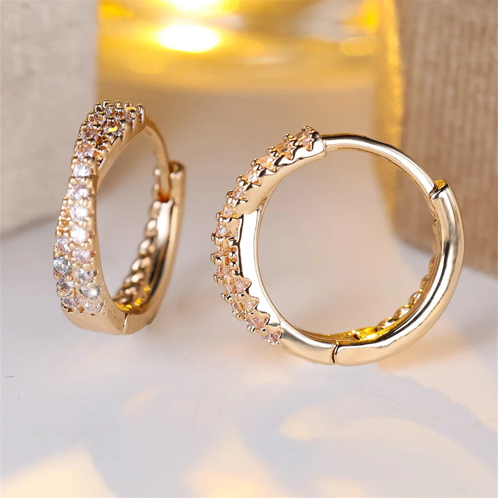 Aros Trenzados con Circonitas - CRISTAL & ZIRCON