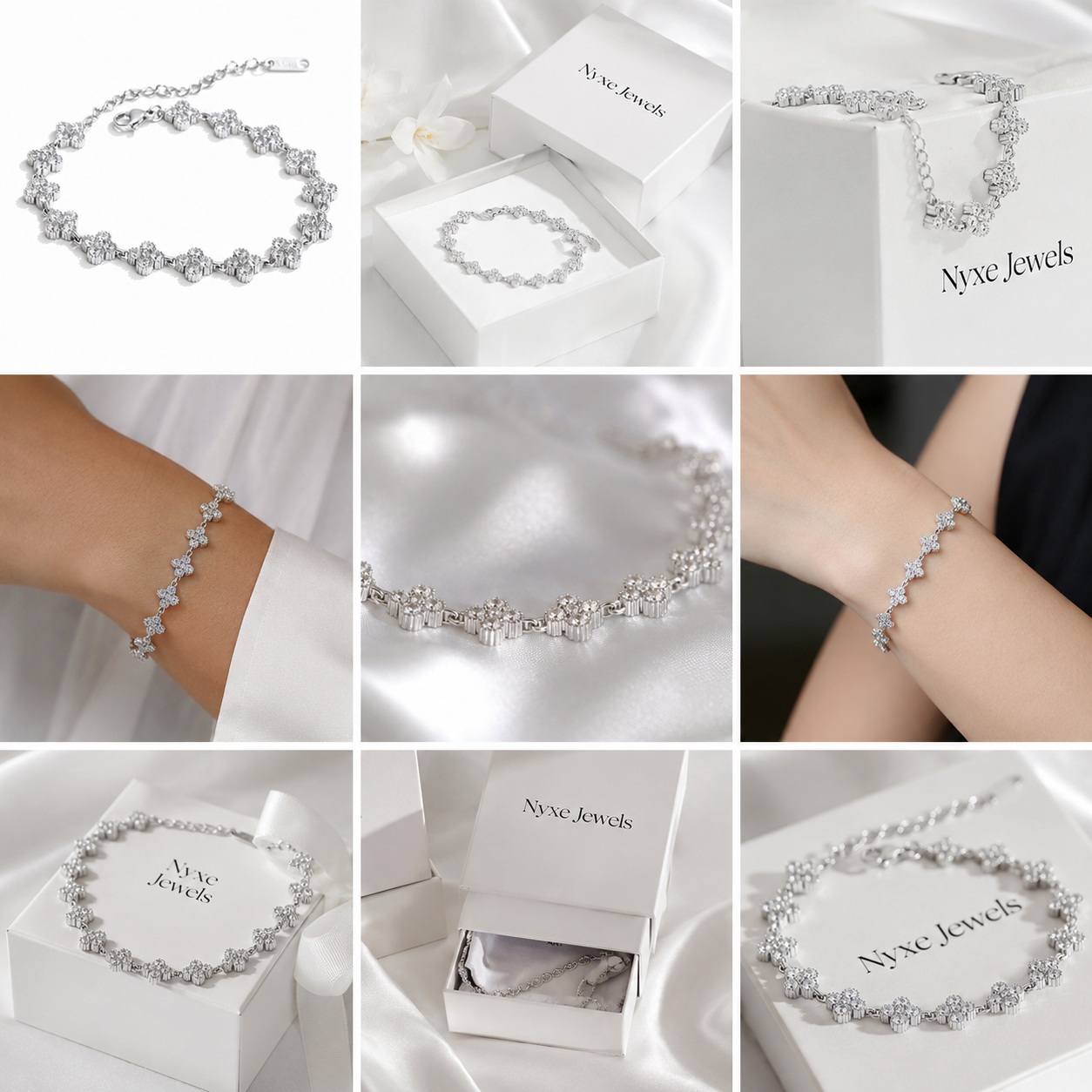 Bracelet Étoiles Serties - CRISTAL & ZIRCON